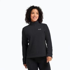 Bluza polarowa damska Jack Wolfskin Taunus 100 Half Zip. Czarne bluzy Jack Wolfskin, xs, bez wzorów, z materiału, bez kaptura. Za 178.99 zł.