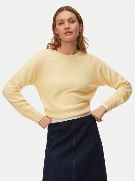 Vero Moda Sweter Doffy 10201022 Żółty Regular Fit. Żółte swetry Vero Moda, s, bez wzorów, z syntetyku, bez ramiączek. Za 86.99 zł.