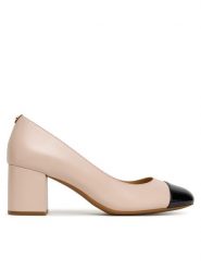 MICHAEL Michael Kors Półbuty Perla Flex 40T5PLMP1L Różowy. Czerwone czółenka MICHAEL Michael Kors, bez wzorów, ze skóry, bez obcasa, na obcasie, bez zapięcia. Za 669.99 zł.