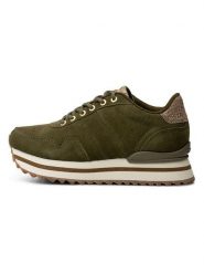 WODEN Skórzane sneakersy "Nora III Suede" w kolorze khaki rozmiar: 40. Brązowe trampki Woden, bez wzorów, z materiału, bez zapięcia. Za 228.38 zł.