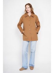 ASSUILI Kurtka przejściowa w kolorze jasnobrązowym rozmiar: 42. Brązowe kurtki Assuili, bez wzorów, bez kaptura. Za 382.99 zł.