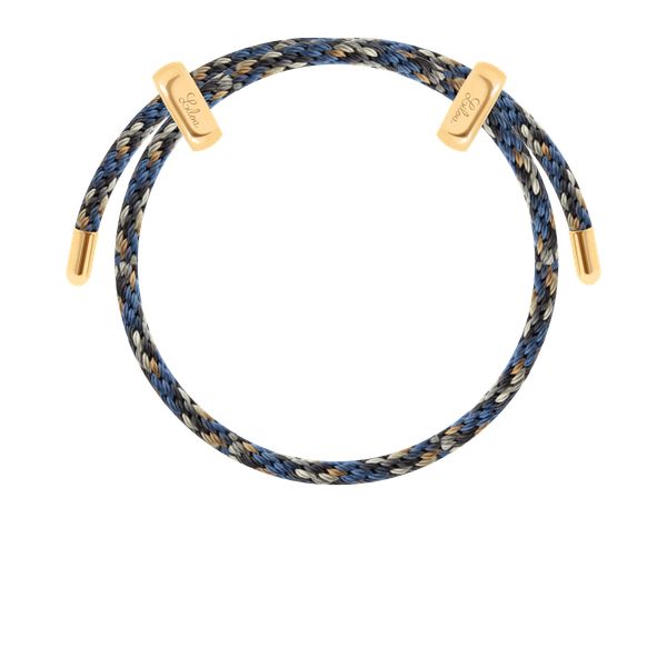 Bransoletka Liana, pozłacana, wielokolorowa w granatowych odcieniach. Bransoletki Lilou, pozłacane. Za 149.00 zł.