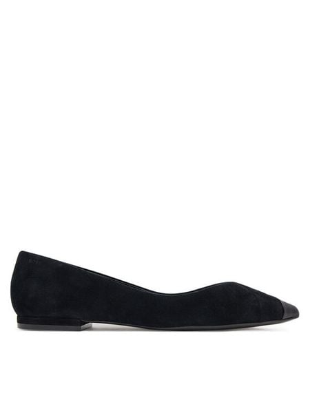 BOSS Baleriny Gracey 50548585 Czarny. Czarne baleriny Boss, bez wzorów, ze skóry, bez obcasa. Za 433.99 zł.