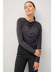 Ellos Koszulka "Valentina" w kolorze antracytowym rozmiar: M. Czarne bluzki ellos, m, bez wzorów, bez kołnierzyka, bez ramiączek. Za 105.88 zł.