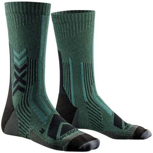 Skarpetki X-Socks Performe Merino Crew. Zielone skarpety X BIONIC, bez wzorów, z materiału. Za 178.35 zł.