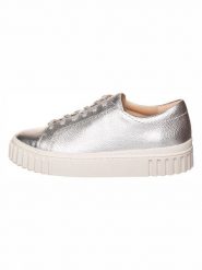 Clarks Skórzane sneakersy w kolorze srebrnym rozmiar: 39,5. Szare trampki Clarks, bez wzorów, bez zapięcia. Za 223.73 zł.