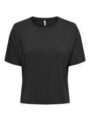 ONLY Koszulka "Hannah" w kolorze czarnym rozmiar: XS. Czarne bluzki Only, xs, bez wzorów, bez kołnierzyka, bez ramiączek. Za 41.00 zł.