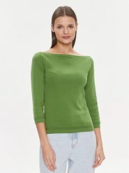 United Colors Of Benetton Sweter 1091D1M09 Zielony Regular Fit. Zielone swetry United Colors of Benetton, m, bez wzorów, z bawełny, bez ramiączek. Za 69.99 zł.