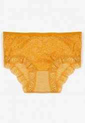 Żółte Bawełniane Majtki Figi z Koronką Wexne. Żółte figi Born2be, l, bez wzorów, z bawełny. Za 4.99 zł.