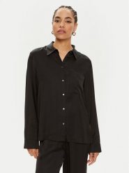 Marc O'Polo Koszula 406 1103 42273 Czarny Relaxed Fit. Czarne koszule Marc O'Polo, bez wzorów, z wiskozy, bez kołnierzyka, bez ramiączek. Za 289.99 zł.
