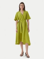 Marella Sukienka koszulowa Detto 2615221082 Zielony Regular Fit. Zielone sukienki Marella, bez wzorów, z wiskozy, bez kołnierzyka, bez ramiączek, koszulowe. Za 919.99 zł.