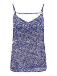 ONLY Top Nova 15222159 Niebieski Regular Fit. Niebieskie topy Only, bez wzorów, z wiskozy, bez kołnierzyka, bez ramiączek. Za 69.99 zł.