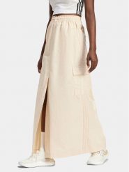 Adidas Spódnica trapezowa Premium Essentials IU2677 Beżowy Regular Fit. Brązowe spódnice Adidas, xs, bez wzorów, z bawełny, maxi, trapezowe. Za 219.99 zł.