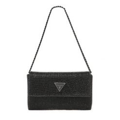 Torebka Guess. Czarne listonoszki Guess, z aplikacjami, bez dodatków. Za 539.99 zł.