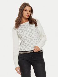 Liu Jo Sport Sweter TF4228 MS63L Biały Regular Fit. Białe swetry Liu Jo Sport, l, bez wzorów, z syntetyku, bez ramiączek. Za 309.99 zł.