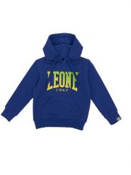 Bluza ciepły z kaptur na co dzień na siłownię. Niebieskie bluzy LEONE 1947 APPAREL, bez wzorów, bez kaptura. Za 63.11 zł.