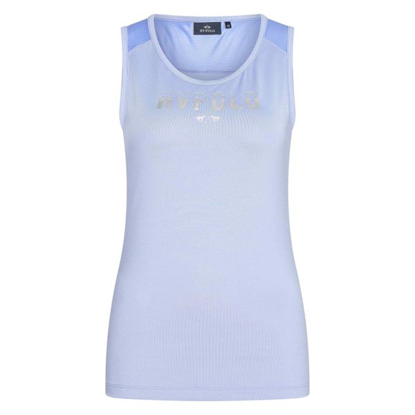 Damski tank top techniczny HV Polo Annabel. Fioletowe koszulki polo HV POLO, xl, z aplikacjami, bez kołnierzyka, bez ramiączek. Za 247.50 zł.
