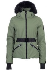 Peak Mountain Kurtka narciarska "Alcone" w kolorze khaki rozmiar: S. Brązowe kurtki narciarskie Peak Mountain, m, bez wzorów, z tkaniny, bez kaptura, narciarskie. Za 612.06 zł.