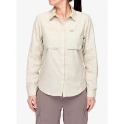 Koszula przeciw komarom damska Columbia Skien Valley Long Sleeve Shirt. Brązowe koszule Columbia, bez wzorów, sportowe, bez kołnierzyka, bez ramiączek. Za 351.99 zł.