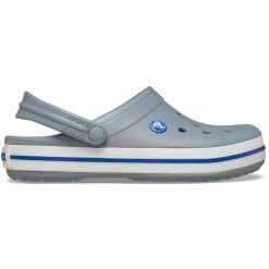 Klapki sportowe na basen Crocs CROCBAND. Zielone klapki Crocs, bez wzorów, bez obcasa. Za 202.99 zł.