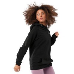 Bluza fitness damska Black Square-W. Czarne bluzy SIROKO, l, bez wzorów, z bawełny, z kapturem. Za 169.00 zł.