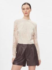 ONLY Bluzka 15308474 Beżowy Regular Fit. Brązowe bluzki Only, xl, bez wzorów, z bawełny, bez kołnierzyka, bez ramiączek. Za 109.99 zł.
