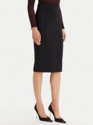 Elisabetta Franchi Spódnica ołówkowa GO-159-61E2-110 Czarny Slim Fit. Czarne spódnice Elisabetta Franchi, bez wzorów, z syntetyku, ołówkowe. Za 1,529.00 zł.