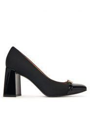LOVE MOSCHINO Półbuty JA10319G1PIM200A Czarny. Czarne czółenka Love Moschino, bez wzorów, ze skóry, bez obcasa, na obcasie, bez zapięcia. Za 1,169.00 zł.
