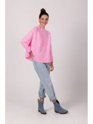 Be Wear Sweter w kolorze różowym rozmiar: onesize. Różowe swetry Be Wear, bez wzorów, z wełny, bez ramiączek. Za 214.95 zł.