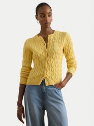 LAUREN RALPH LAUREN Kardigan 200932225016 Żółty Regular Fit. Żółte kardigany Lauren Ralph Lauren, xl, bez wzorów, z bawełny. Za 949.99 zł.