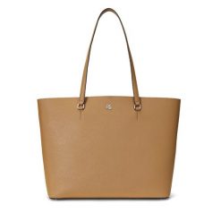 Torebka LAUREN RALPH LAUREN. Brązowe shopper Lauren Ralph Lauren, bez wzorów, bez dodatków. Za 779.99 zł.
