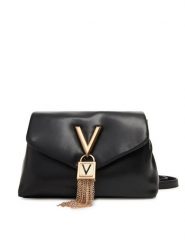Valentino Torebka Stella VBS9AK09 Czarny. Czarne listonoszki Valentino, bez wzorów, ze skóry, bez dodatków. Za 619.99 zł.