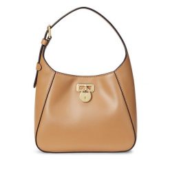 Torebka LAUREN RALPH LAUREN. Brązowe torebki klasyczne Lauren Ralph Lauren, bez wzorów, bez dodatków. Za 699.99 zł.