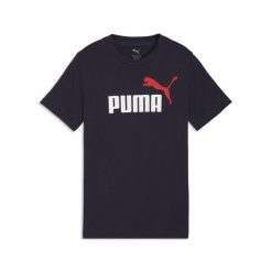 Młodzieżowa koszulka Essentials Colour z logo No.1 PUMA. Niebieskia bluzki Puma, m, bez wzorów, z gumy, młodzieżowe, bez kołnierzyka, bez ramiączek. Za 79.00 zł.