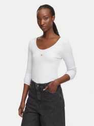 Calvin Klein Jeans Bluzka LV047D218G Fioletowy jasny Slim Fit. Fioletowe bluzki Calvin Klein Jeans, xxl, bez wzorów, z bawełny, bez kołnierzyka, bez ramiączek. Za 209.99 zł.