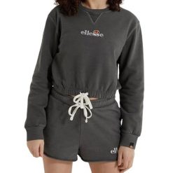 Bluza treningowa damska Ellesse Popsy Cropped bawełniana. Szare bluzy Ellesse, bez wzorów, z bawełny, bez kaptura. Za 128.70 zł.