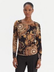 Rinascimento Bluzka CFC0020152002 Czarny Regular Fit. Czarne bluzki Rinascimento, xl, bez wzorów, z syntetyku, bez kołnierzyka, bez ramiączek. Za 429.99 zł.