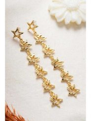 Lucky Bees Pozłacane kolczyki-wkrętki rozmiar: onesize. Żółte kolczyki Lucky Bees, metalowe. Za 17.99 zł.