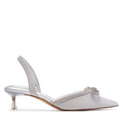 Sandały Aldo. Szare sandały Aldo, bez wzorów, bez obcasa, na szpilce, bez zapięcia. Za 259.99 zł.