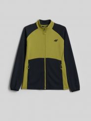 4F Bluza trekkingowa slim bez kaptura damska - czarna S. Czarne bluzy 4f, s, bez wzorów, bez kaptura. Za 199.99 zł.