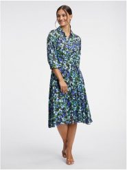 Orsay Sukienka w kolorze niebieskim rozmiar: 34. Niebieskie sukienki Orsay, bez wzorów, z tkaniny, bez kołnierzyka, bez ramiączek, midi. Za 78.99 zł.