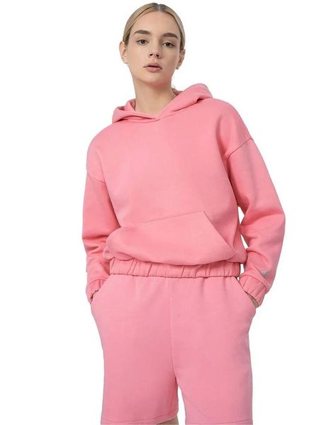 4F Bluza w kolorze różowym rozmiar: XS. Różowe bluzy 4f, xs, bez wzorów, z kapturem. Za 65.85 zł.