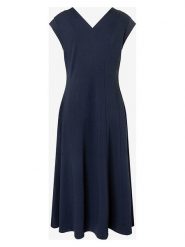 More & More Sukienka w kolorze granatowym rozmiar: 40. Niebieskie sukienki More & More, bez wzorów, bez kołnierzyka, bez ramiączek, midi. Za 294.45 zł.