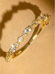 OR ÉCLAT Złoty pierścionek "Relation" z cyrkoniami rozmiar: 52. Żółte pierścionki OR ÉCLAT, z cyrkonią, złote. Za 695.99 zł.