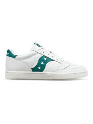 Saucony Skórzane sneakersy "Jazz Court" w kolorze biało-zielonym rozmiar: 44. Białe trampki Saucony, bez wzorów, bez zapięcia. Za 127.65 zł.