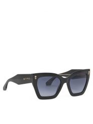 Etro Okulary przeciwsłoneczne 0090/S 207784 Czarny. Czarne okulary przeciwsłoneczne ETRO, bez wzorów, z tworzywa sztucznego. Za 619.99 zł.