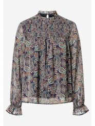 More & More Bluzka w kolorze granatowo-beżowym rozmiar: 34. Brązowe bluzki More & More, bez wzorów, bez kołnierzyka, bez ramiączek. Za 74.28 zł.