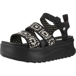 Sandały HEY DUDE DELRAY BUCKLE COTTAGE CROCHE Czarny. Białe sandały Hey Dude, bez wzorów, z materiału, bez obcasa, bez zapięcia. Za 219.00 zł.