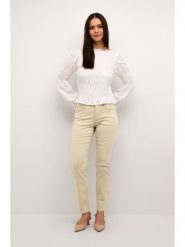 Kaffe Dżinsy - Slim fit - w kolorze beżowym rozmiar: W33/L30. Brązowe jeansy Kaffe, l, z aplikacjami. Za 154.43 zł.