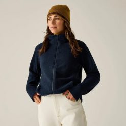 Bluza polarowa Heidy z zamkiem błyskawicznym dla kobiet. Niebieskie bluzy Regatta, l, bez wzorów, z materiału, bez kaptura. Za 149.99 zł.